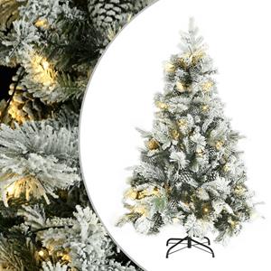 Vidaxl Weihnachtsbaum Mit Leds & Zapfen Beschneit 150 Cm Pvc & Pe