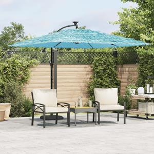 VidaXL Parasol met stalen paal 269x269x235 cm blauw