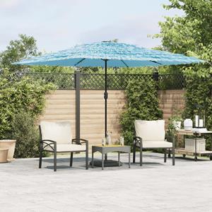 VidaXL Parasol met stalen paal 290x290x238 cm blauw