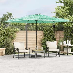 VidaXL Parasol met stalen paal 290x290x238 cm groen