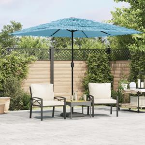 VidaXL Parasol met stalen paal 248x248x248 cm blauw