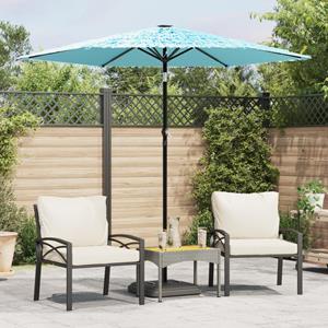 VidaXL Parasol met stalen paal 223x223x213 cm blauw