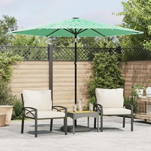 VidaXL Parasol met stalen paal 268x268x226 cm groen