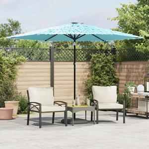 VidaXL Parasol met stalen paal 288x288x225 cm blauw