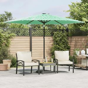 VidaXL Parasol met stalen paal 288x288x225 cm groen