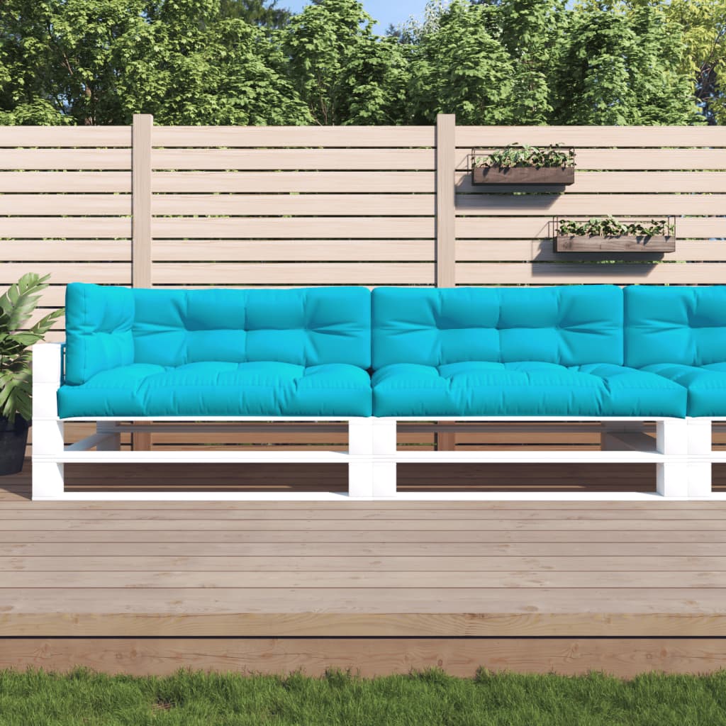 VidaXL Palletkussens 5 st stof turquoise