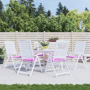 VidaXL Tuinstoelkussens 6 st 50x50x3 cm stof roze