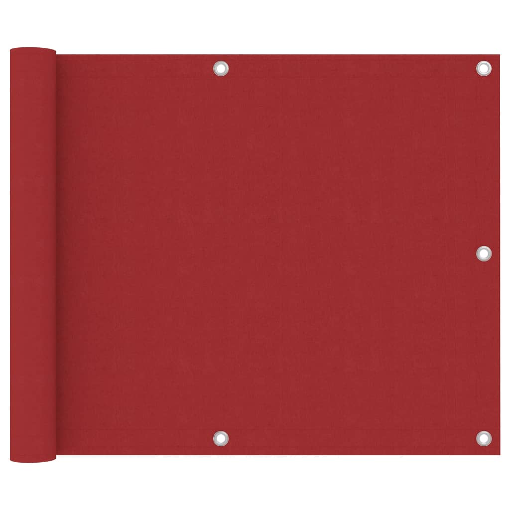 VidaXL Balkonscherm 75x400 cm oxford stof rood