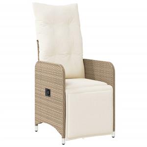 vidaXL 3-delige Bistroset met kussens poly rattan bruin