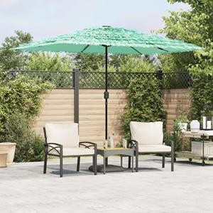 VidaXL Parasol met stalen paal 300x200x250 cm groen