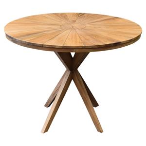 AVH-Collectie Cairo dining tuintafel 100 cm rond teakhout