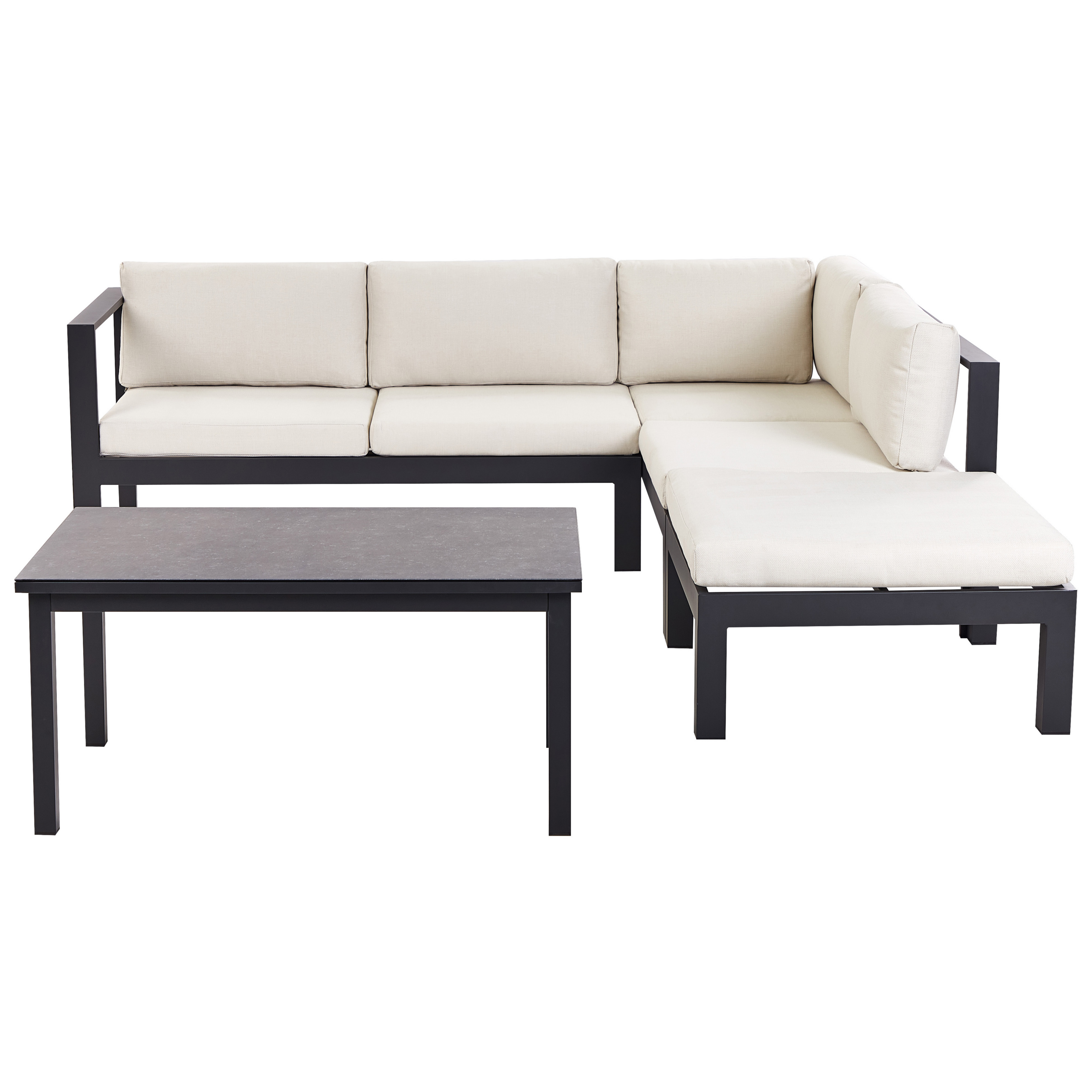 BELIANI Loungeset Aluminium Gebroken wit MESSINA