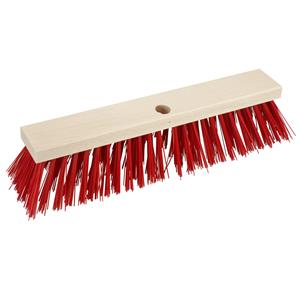 Brumag Bezemkop - Elaston - rood - hout - hard - cm - 24mm - straatbezem/buitenbezem -