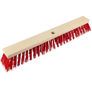 Brumag Bezemkop - Elaston - rood - hout - hard - 60 cm - 24mm - straatbezem/buitenbezem -