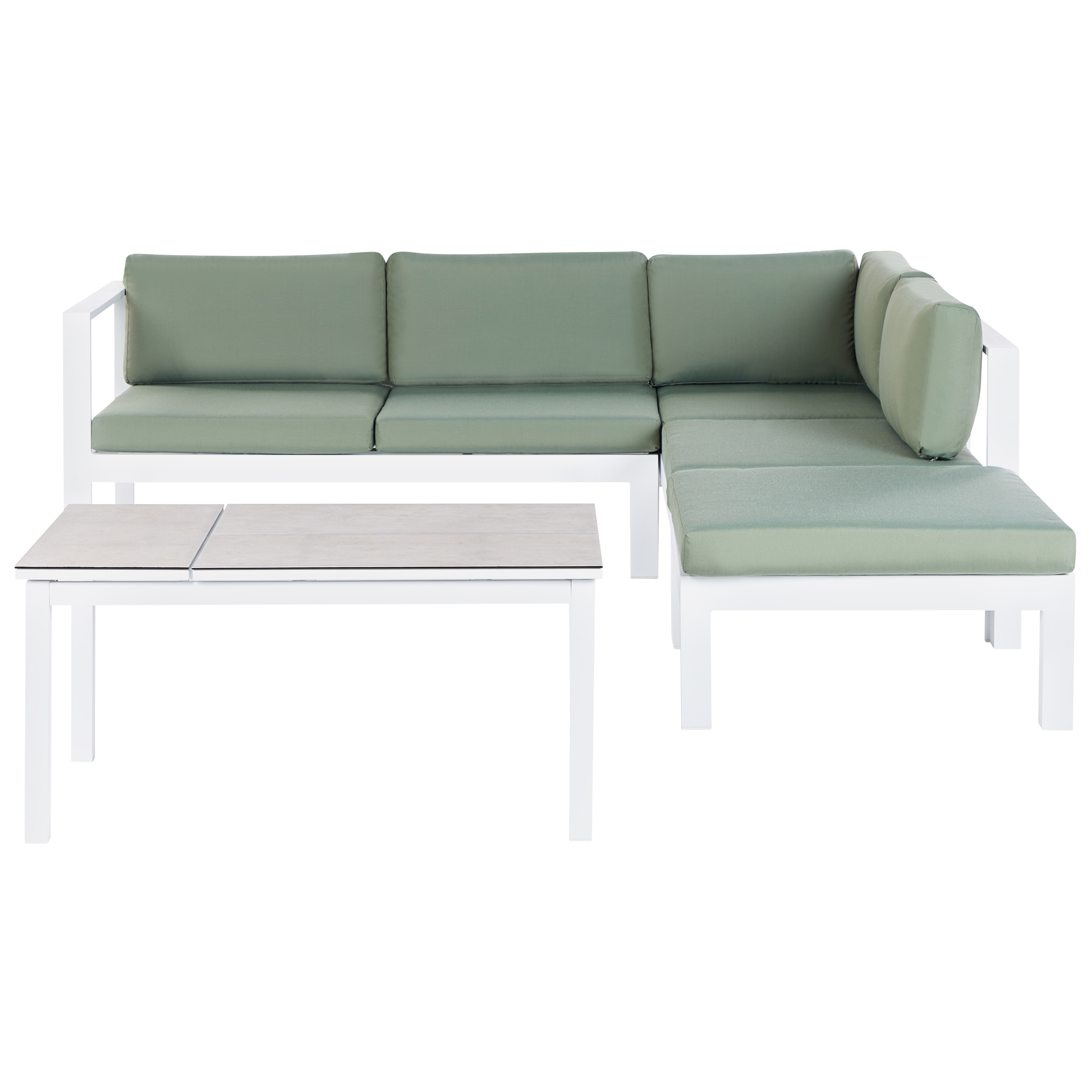 BELIANI Loungeset Aluminium Groen MESSINA