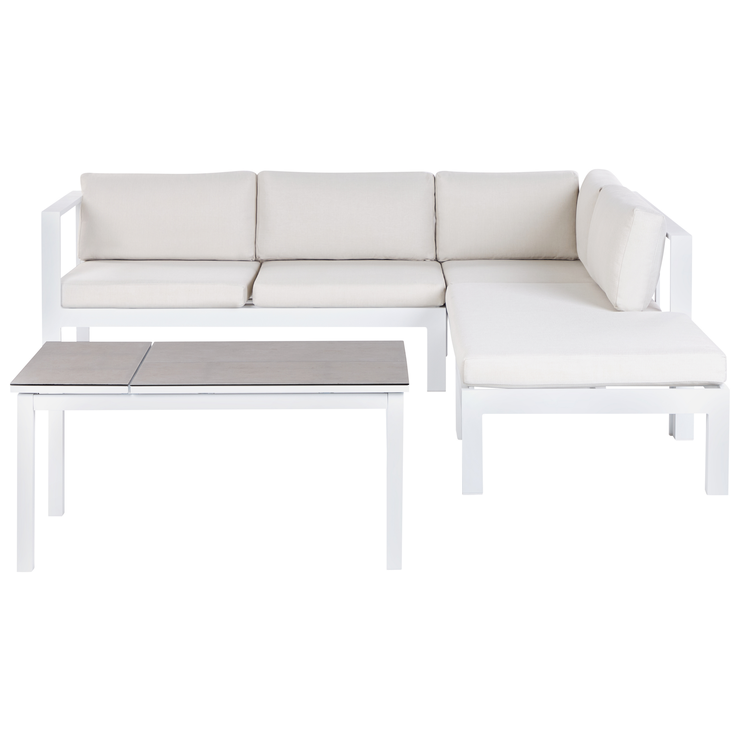 BELIANI Loungeset Aluminium Gebroken wit MESSINA