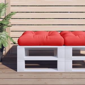 VidaXL Palletkussen 50x50x12 cm stof rood