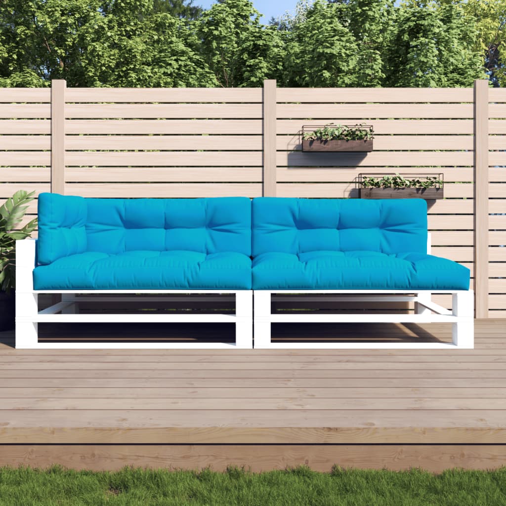 VidaXL Palletkussens 5 st stof blauw