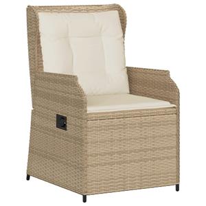 vidaXL 5-delige Loungeset met kussens poly rattan beige