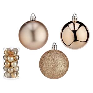 Krist+ Christmas Decoration kerstballen - 20x - 6 cm -champagne - kunststof -