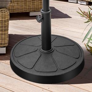 Costway Outdoor Paraplubak Ronde Parasolvoet met 45 cm Diameter Geschikt voor Parasolstokken van 38/48 mm Robuuste Parasolhouder