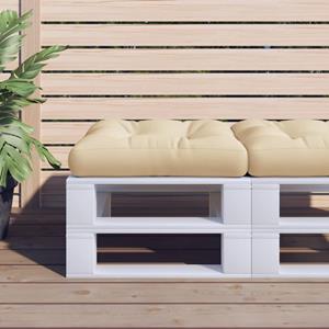 VidaXL Palletkussen 58x58x10 cm stof beige