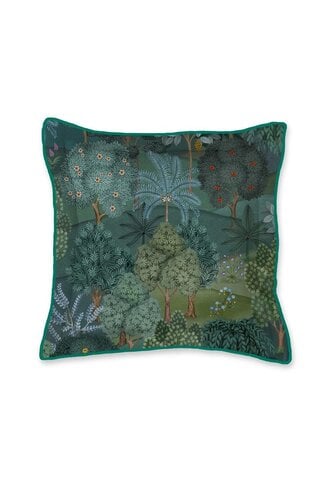 Pip Studio Jardin de noche vierkant sierkussen Donkerblauw 45x45 cm