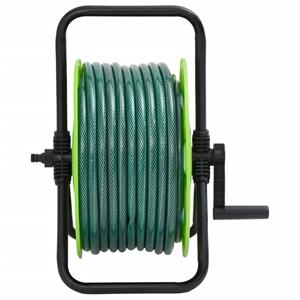 vidaXL Slanghaspel met 30 m slang vrijstaand PVC groen