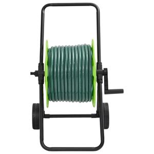 vidaXL Slanghaspelkar en slangkoppelset 0,75 staand 20 m PVC groen