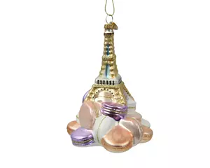 Decoris kerstornament glas eiffeltoren 13,7cm