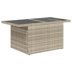 vidaXL 5-delige Loungeset met kussens poly rattan lichtgrijs