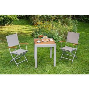 MERXX Balkonset Naxos met uittrekbare tafel (65x130x65 cm) (set, 3-delig)