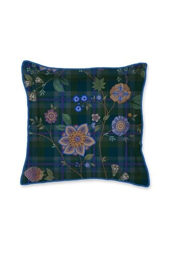 Pip Studio Flores Felices sierkussen Donkerblauw 35x60 cm