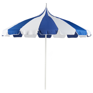 BELIANI Parasol blauw/wit ⌀ 245 cm MINOA