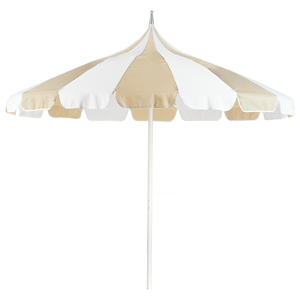 BELIANI Parasol beige/wit ⌀ 245 cm MINOA