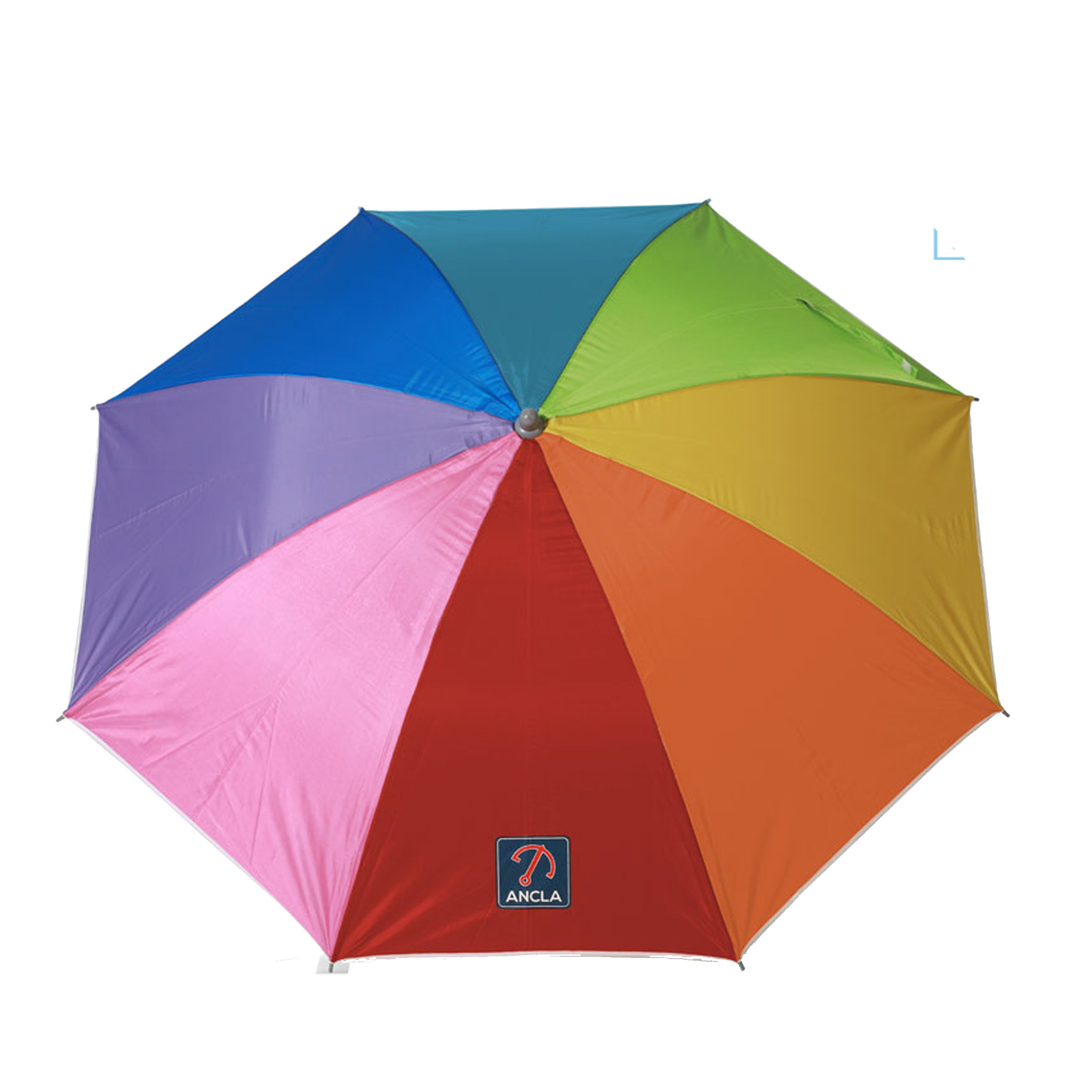 Atosa Design parasol - Multi kleuren - D140 x H200 cm - zomer/strand - 8 vlakken -