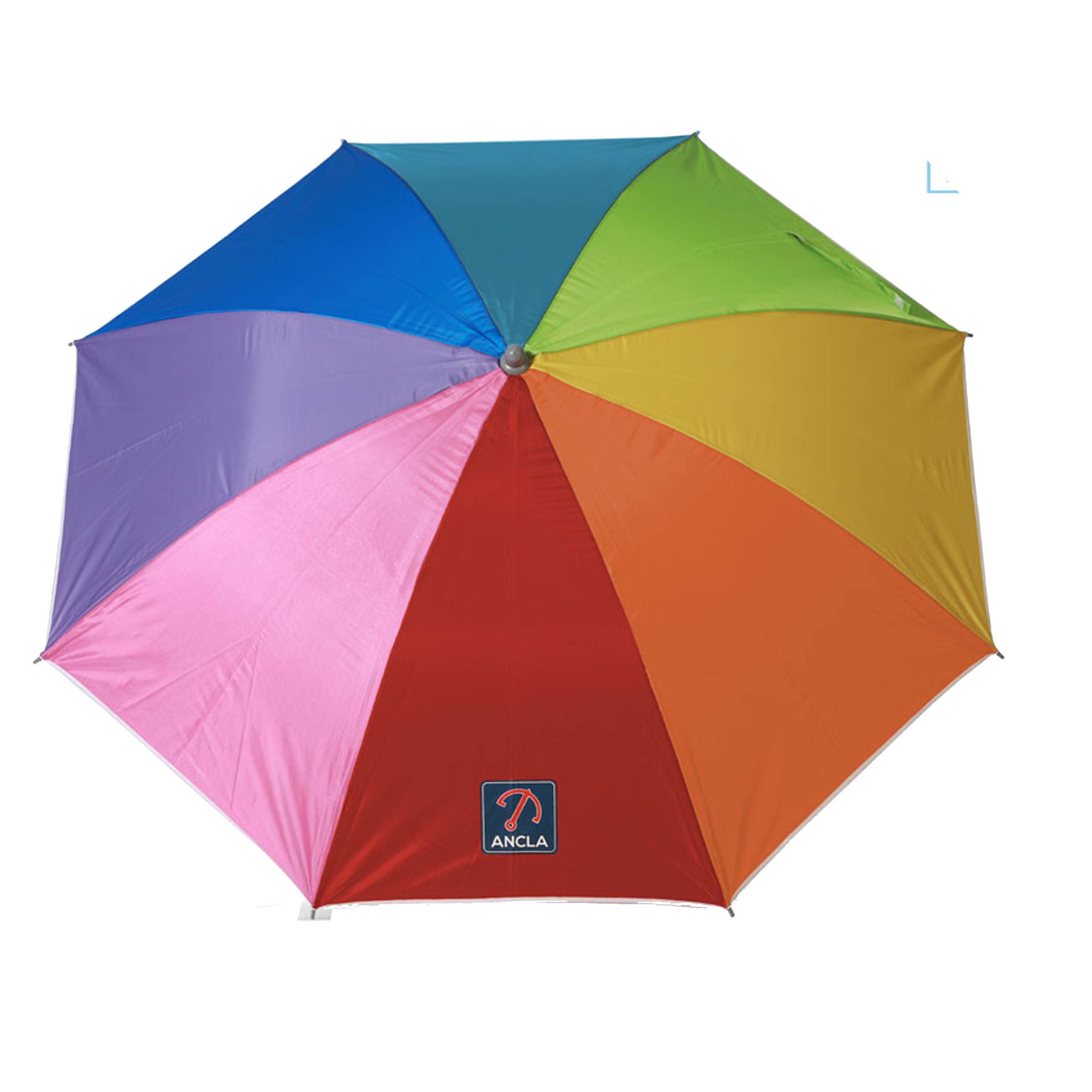 Atosa Design parasol - Multi kleuren - D160 x H200 cm - zomer/strand - 8 vlakken -