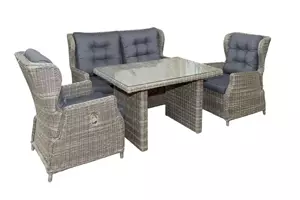 Noach Outdoor Sacha Lounge-diningset 2 zits bank - Kobo Grijs