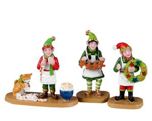 LEMAX Crafty Elves Set Of 3 Kerst - 