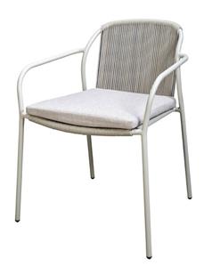 Yoi Vedella stackable dining chair aluminium salix/rope salix - 