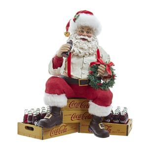 Kurt S. Adler Kerstman coca-cola op krat l22cm - 