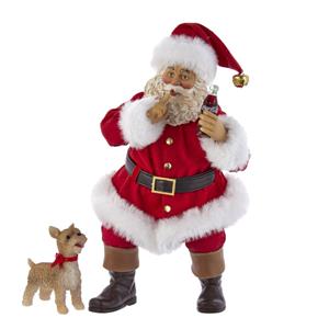 Kurt S. Adler Kerstman coca-cola en hond l25cm - 