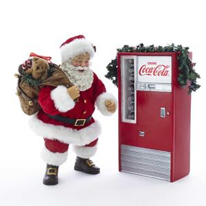 Kurt S. Adler Kerstman coca-cola met automaat l28 - 