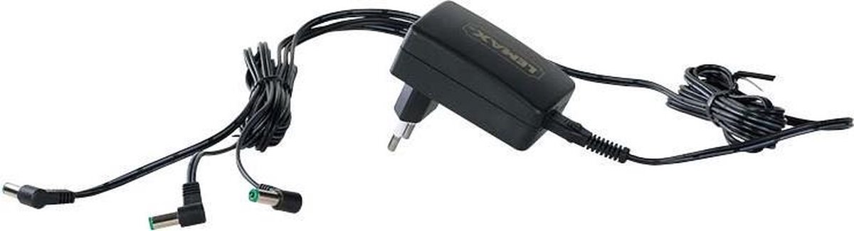 LEMAX Power adaptor, 4.5v, black, 3-output, fixed plug, gs - 