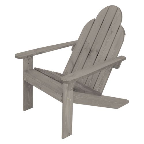 ECD Germany Ml-design Adirondack Stoel Van Massief Dennenhout, 92,5x70x89 Cm, Grijs