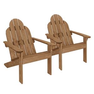 ECD Germany Adirondack Stoel Set Van 2 Gemaakt Van Massief Dennenhout, 92,5x70x89 Cm