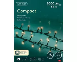 Lumineo Compact ricelights 2000LED 45m warm wit