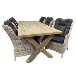 OWN Osborne Cross Teak Diningset - CG - 