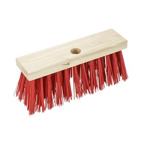 Buemag Bezemkop - Elaston - rood - hout - hard - 25 cm - 24mm - straatbezem/buitenbezem -