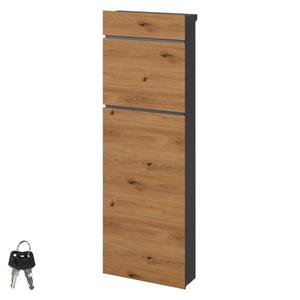 Standbriefkasten freistehend bis DIN A4 115 cm hoch Braun aus rostfreiem Stahl ML-Design